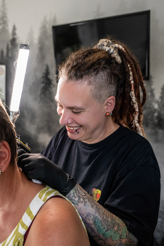 Nastasja Schweda working smiling